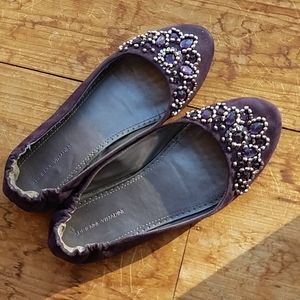 Gorgeous Purple Jeweled Flats!